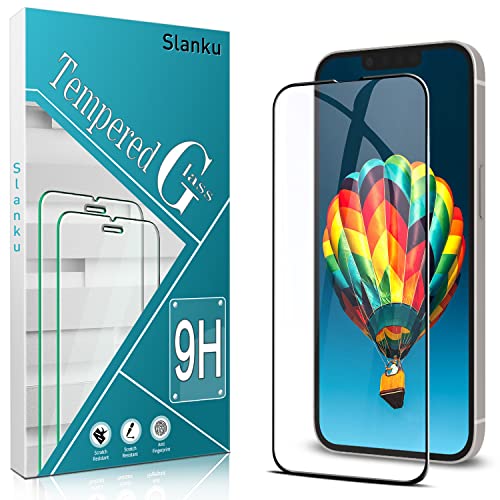 Slanku Displayschutzfolie für iPhone 13 Mini gehärtetes Glas [1 Stück] HD klar, Anti-Fingerabdruck, Anti-Kratzen, Blasenfreie, Einfaches Anbringung von Slanku