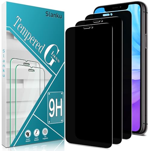 Slanku 3 Stück Sichtschutz Schutzfolie für iPhone 11 Pro, XS, X, Anti-Spy, Frei von Kratzern, 9H Härte, Blasenfrei, HD Displayschutzfolie, Ultra-klar Slanku 3 Stück Sichtschutz Schutzfolie für iPhone 11 Pro, XS, X, Anti-Spy, Frei von Kratzern, 9H Härte, Blasenfrei, HD Displayschutzfolie, Ultra-klar von Slanku
