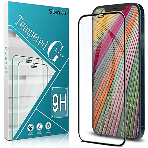 Slanku Schutzglas für iPhone 12 Pro Max (6.7) Schutzfolie, Frei von Kratzern, 9H Härte, Blasenfrei, Ultrabeständig, HD Displayschutzfolie von Slanku