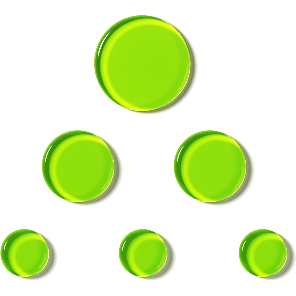 SlapKlatz MINI - Alien Green Set of 6 Green Pads in Different Sizes SlapKlatz MINI - Alien Green Set of 6 Green Pads in Different Sizes von SlapKlatz