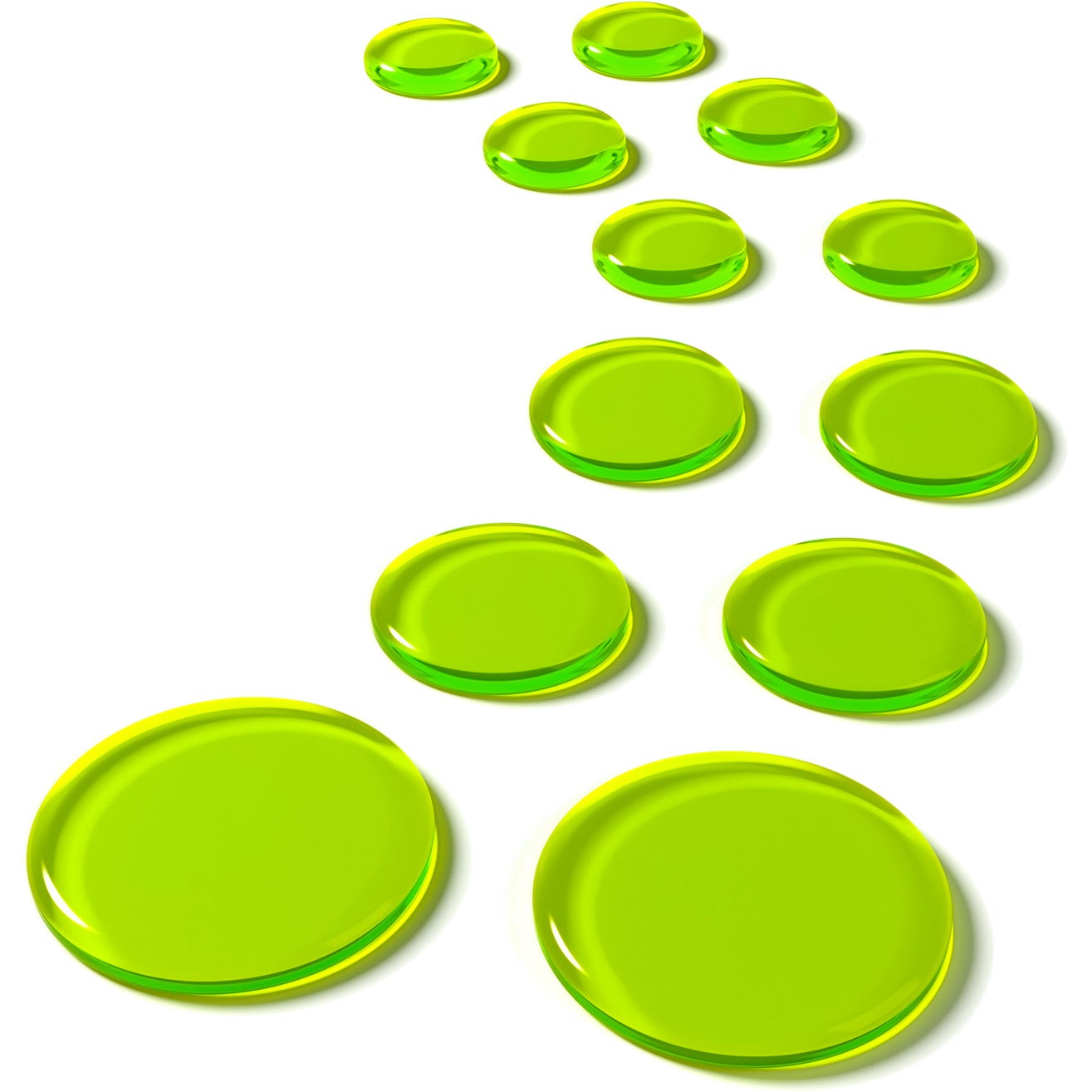 SlapKlatz Pro Refillz - Alien Green Gel Pads (Various Sizes, Pack of 12) von SlapKlatz
