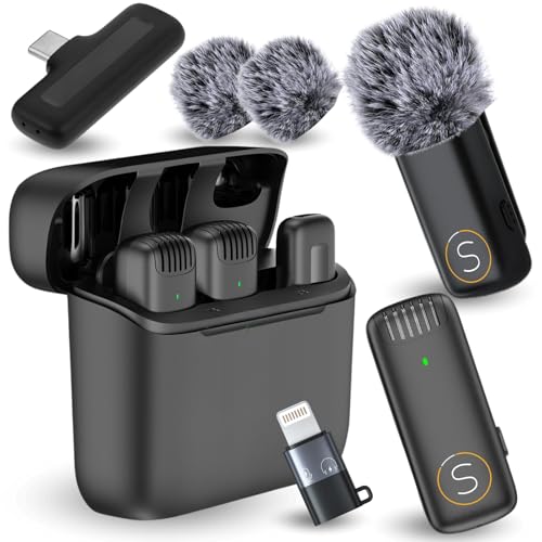 Slayo Mini Mikrofon Handy Kabellos Mic mit Ladekoffer 2 Wireless Lavalier Ansteckmikrofon für Podcast TikTok Vlog YouTube Video Aufnahme USB C Plug and Play Mikrofon Smartphone iPhone Slayo Mini Mikrofon Handy Kabellos Mic mit Ladekoffer 2 Wireless Lavalier Ansteckmikrofon für Podcast TikTok Vlog YouTube Video Aufnahme USB C Plug and Play Mikrofon Smartphone iPhone von Slayo