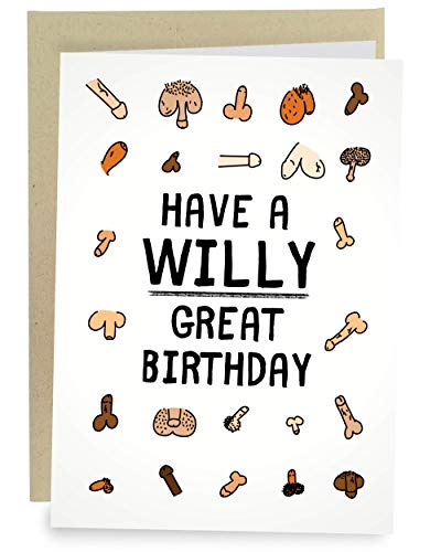 Sleazy Greetings Lustige Geburtstagskarte für Frauen oder Männer | Dirty Penis Erwachsene unhöfliche beleidigende Freundin Geburtstagskarte mit Umschlag | Willy Great Birthday von Sleazy Greetings
