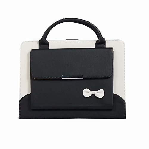 (Sleeping bear) Tragbare Handtaschen, Art Mode Farbe Bowknot-Schutzhülle/PU Leder Tablet-Hülle Für Apple iPad Pro(9.7 Zoll)/iPad 2017/2018(9.7 Zoll)-Schwarz und weiß von Sleeping bear