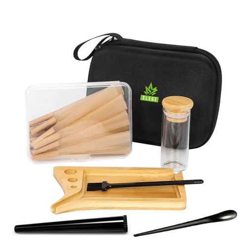 Tabak Rolltablett set mit Rolling Tray, Rolltablett,Tabak-Aufbewahrungsglas, King Cone Röhre -10 Zigarettenpapiere,Zigarettenetui, DIY Rolling Zigaretten,Tragbare Box für Reise Tabak Rolltablett set mit Rolling Tray, Rolltablett,Tabak-Aufbewahrungsglas, King Cone Röhre -10 Zigarettenpapiere,Zigarettenetui, DIY Rolling Zigaretten,Tragbare Box für Reise von Slege