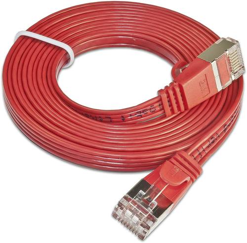 Slim Wirewin PKW-STP-SLIM-KAT6 1.0 RT RJ45 Netzwerkkabel, Patchkabel CAT 6 U/FTP 1.00m Rot flach 1St von Slim Wirewin