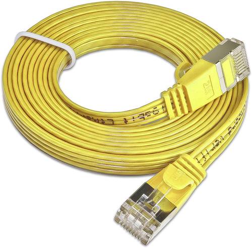 Slim Wirewin PKW-STP-SLIM-KAT6 2.0 GE RJ45 Netzwerkkabel, Patchkabel CAT 6 U/FTP 2.00m Gelb flach 1S von Slim Wirewin