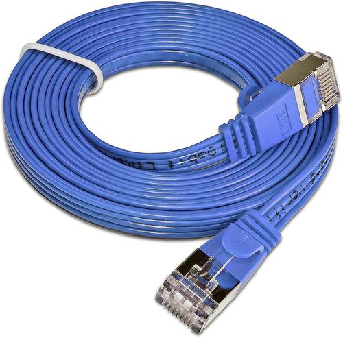 Slim Wirewin PKW-STP-SLIM-KAT6 5.0 BL RJ45 Netzwerkkabel, Patchkabel CAT 6 U/FTP 5.00m Blau flach 1S von Slim Wirewin
