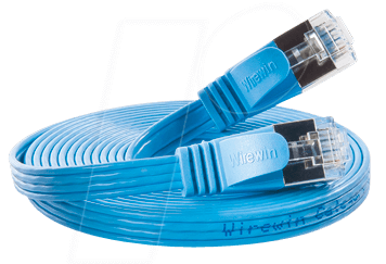 SLIM S6 01 BL - Cat.6 SLIM-Patchkabel, STP(PIMF), 0,1 m, blau von Slim