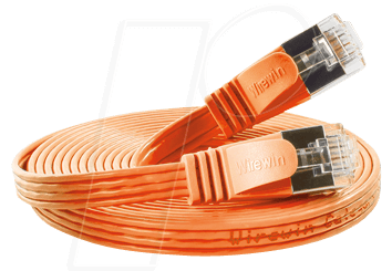 SLIM S6 01 OR - Cat.6 SLIM-Patchkabel, STP(PIMF), 0,1 m, orange von Slim