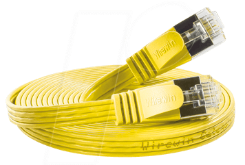 SLIM S6 5 GE - Cat.6 SLIM-Patchkabel, STP(PIMF), 5 m, gelb von Slim