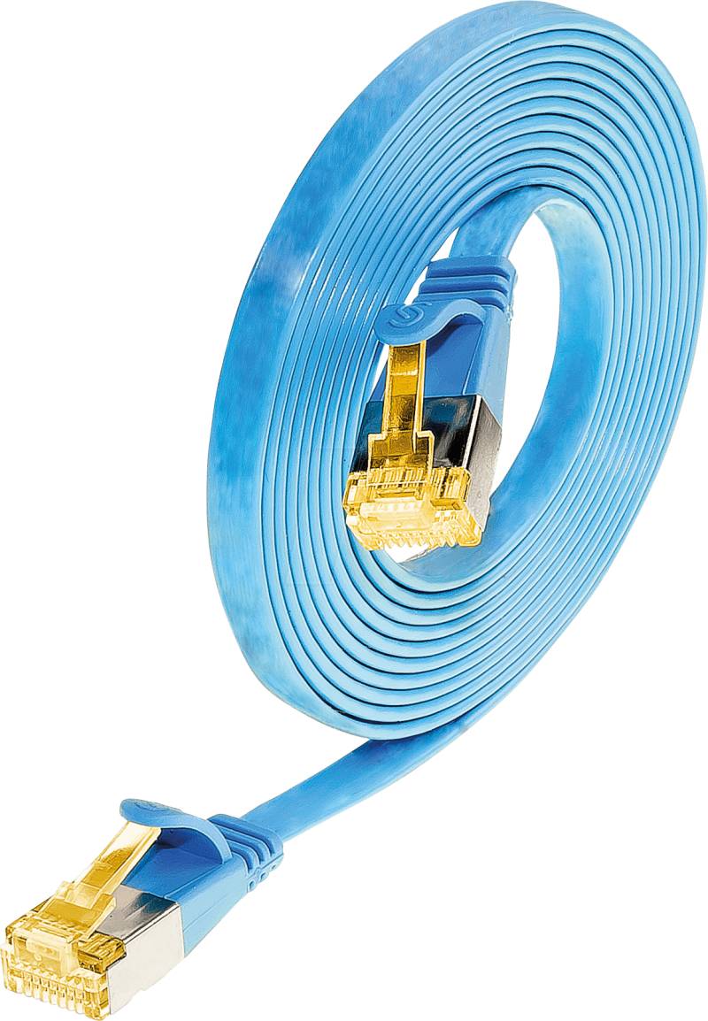 SLIM S6A 1 BL - Cat.6a SLIM-Patchkabel, U/FTP, 1 m, blau von Slim
