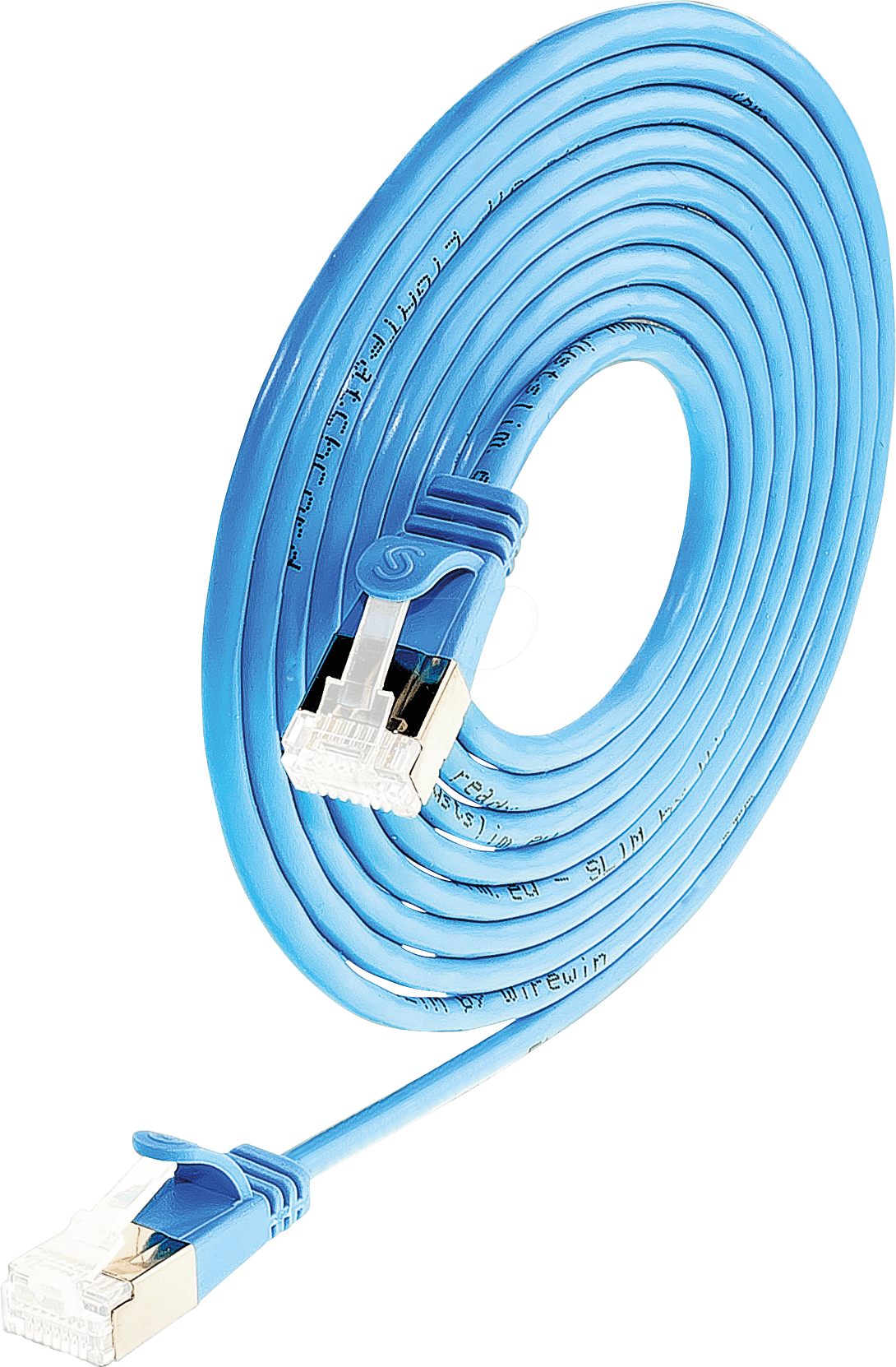 SLIM SL6A 2 BL - Cat.6a SLIM-Light-Kabel, U/FTP, 2,0 m, blau von Slim