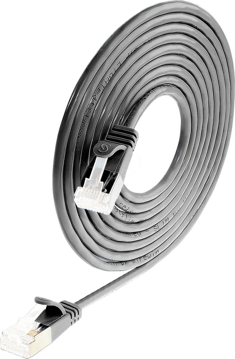 SLIM SL6A 2 SW - Cat.6a SLIM-Light-Kabel, U/FTP, 2 m, schwarz von Slim