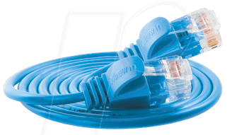 SLIM UL6 015 BL - Cat.6 SLIM-Light-Kabel, U/UTP, 0,15 m, blau von Slim