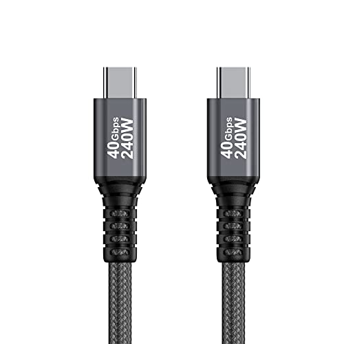 SlimQ 240 W Ladekabel USB C auf USB C Kabel, für Typ C Laptop, Hub, Docking, USB 4 Kabel 1m, unterstützt 8K HD Display, 40 Gbit/s Datenübertragung und mehr von SlimQ