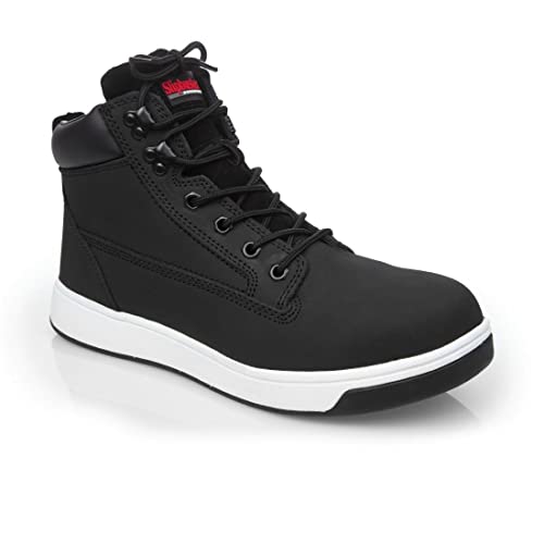 Slipbuster Slip-Resistant Sneaker Boots mit Stahlkappen, Schwarz, Größe: UK 9/EU 41, S1 SRC Rated, Nubukleder, Schuhe für die Gastronomie, Sicherheitsschuhe, BB422-41 Slipbuster Slip-Resistant Sneaker Boots mit Stahlkappen, Schwarz, Größe: UK 9/EU 41, S1 SRC Rated, Nubukleder, Schuhe für die Gastronomie, Sicherheitsschuhe, BB422-41 von Slipbuster Footwear