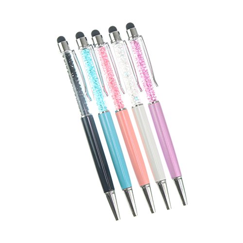 5 Stück Kristalle Diamanten Strass Stift,Eingabestift und Kugelschreiber Eingabestift des Stylus kapazitiv 2 in 1 für Bürobedarf Schule Schreibwaren,0.7mm, Schwarz 5 Stück Kristalle Diamanten Strass Stift,Eingabestift und Kugelschreiber Eingabestift des Stylus kapazitiv 2 in 1 für Bürobedarf Schule Schreibwaren,0.7mm, Schwarz von Slivercolor