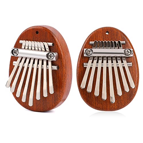 2 Stück Mini Kalimba Instrument mit 8 Tasten Daumenklavier Daumen Musikinstrument Finger Klavier Thumb Piano Tragbare Kalimba Instrument Daumenklavier für Erwachsene Anfänger Kinder Geschenk von Sliverdew