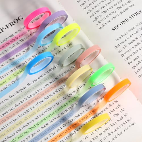 Sliverdew 15 Rollen Highlight Strips Abnehmbare Fluoreszierende Farbige Tags Farbiges Transparentes Klebeband Transparente Notizzettel Textmarker-klebeband Für Lehrer Schüler Klasse Büro (0,6cm X 5m) Sliverdew 15 Rollen Highlight Strips Abnehmbare Fluoreszierende Farbige Tags Farbiges Transparentes Klebeband Transparente Notizzettel Textmarker-klebeband Für Lehrer Schüler Klasse Büro (0,6cm X 5m) von Sliverdew