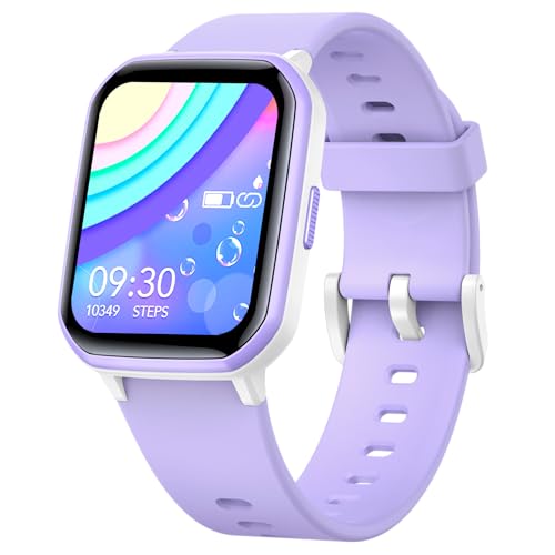 kids Smartwatch für Jungen und Mädchen,IP68 wasserdichte Kinder Fitness Aktivitäts Tracker Uhr,Herzfrequenz Schlafmonitor,19 Sportmodi,Schrittzähler,Kindergeschenke für Teenager ab 6 Jahren (Lila) von Slothcloud