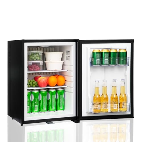 Smad 12v 230v Kühlschrank, 60L, Wohnmobil Kühlschrank 12v 230v, Camping Kühlschrank 12v 230v, Leiser Absorber Kühlschrank, Kühlschrank mit Schloss für Wohnwagen, Camper, RV, 0-10℃, Wendetür, Schwarz Smad 12v 230v Kühlschrank, 60L, Wohnmobil Kühlschrank 12v 230v, Camping Kühlschrank 12v 230v, Leiser Absorber Kühlschrank, Kühlschrank mit Schloss für Wohnwagen, Camper, RV, 0-10℃, Wendetür, Schwarz von Smad