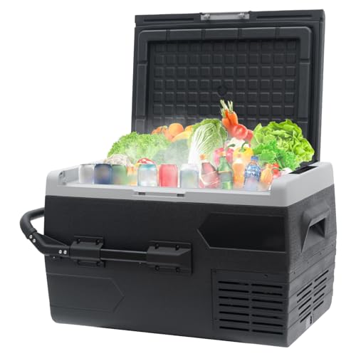 Smad Autokühlschrank 50L Kühlbox, 12V Tragbare Elektrische Kühlbox mit Rädern und Becherhaltern, Kompressor Kühlschrank für Auto, LKW, Wohnmobil, Road Trip, -20°C bis 20°C Smad Autokühlschrank 50L Kühlbox, 12V Tragbare Elektrische Kühlbox mit Rädern und Becherhaltern, Kompressor Kühlschrank für Auto, LKW, Wohnmobil, Road Trip, -20°C bis 20°C von Smad