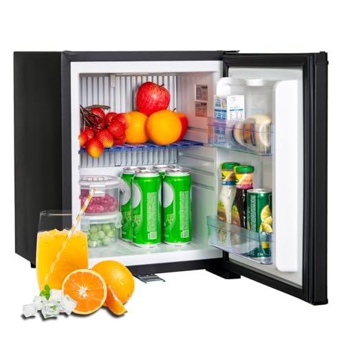 Smad 30L Camping Kühlschrank 12v 230v, Leiser Wohnmobil Absorber Kühlschrank 12v für wohnwagen, Auto, LKW, Büro, Camper, 0-10° C, mit Schloss, Wendetür, Schwarz Smad 30L Camping Kühlschrank 12v 230v, Leiser Wohnmobil Absorber Kühlschrank 12v für wohnwagen, Auto, LKW, Büro, Camper, 0-10° C, mit Schloss, Wendetür, Schwarz von Smad