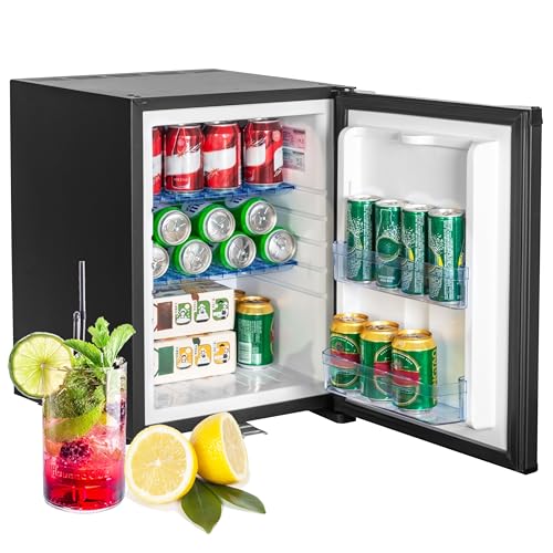Smad Camping Kühlschrank 12v 230v, 40L, Kühlschrank Wohnmobil, Leiser Absorber Kühlschrank, Camper Kühlschrank 12v, Kühlschrank mit Schloss, Reversible Tür, Kühlschrank 12v 230v, Schwarz Smad Camping Kühlschrank 12v 230v, 40L, Kühlschrank Wohnmobil, Leiser Absorber Kühlschrank, Camper Kühlschrank 12v, Kühlschrank mit Schloss, Reversible Tür, Kühlschrank 12v 230v, Schwarz von Smad