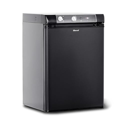 Smad Gas Kühlschrank, 60L, Camping Kühlschrank Gas 12V 230V, Leiser Wohnwagen Kühlschrank für Camping, Reisen, Picknick, Wohnmobil, Van, LKW, Schwarz Smad Gas Kühlschrank, 60L, Camping Kühlschrank Gas 12V 230V, Leiser Wohnwagen Kühlschrank für Camping, Reisen, Picknick, Wohnmobil, Van, LKW, Schwarz von Smad