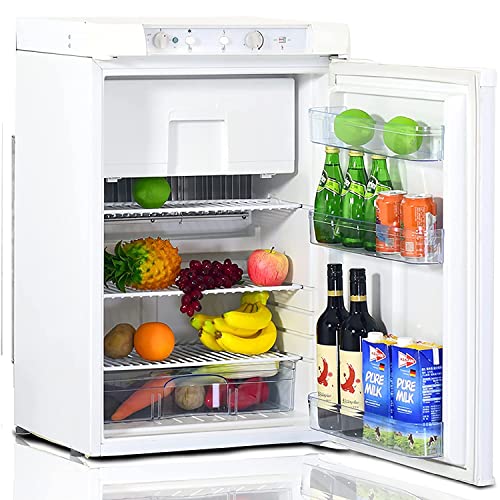 Smad Kühlschrank mit Gefrierfach, 12 V, 230 V, Gas Kühlschrank mit Gefrierfach, 100L, Leiser für Camping Kühlschrank, Haus, Wohnwagen, Garage, Gîte, Mobilheim, Weiß Smad Kühlschrank mit Gefrierfach, 12 V, 230 V, Gas Kühlschrank mit Gefrierfach, 100L, Leiser für Camping Kühlschrank, Haus, Wohnwagen, Garage, Gîte, Mobilheim, Weiß von Smad
