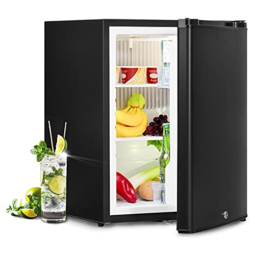 Smad Camping Kühlschrank 12v 230v, 60L, Leiser Kühlschrank wohnmobil, Absorber kühlschrank 12v für Zimmer, Hotel, Schlafzimmer, Camping, Reisen,12v 230v Kühlschrank mit Schloss, Wendetür, Schwarz Smad Camping Kühlschrank 12v 230v, 60L, Leiser Kühlschrank wohnmobil, Absorber kühlschrank 12v für Zimmer, Hotel, Schlafzimmer, Camping, Reisen,12v 230v Kühlschrank mit Schloss, Wendetür, Schwarz von Smad