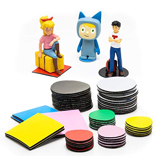 10er Set Klebepunkte Magnetisch für Toniebox Figuren Tonie Regal Farbe Weiß Modell 40 mm von Smagnon