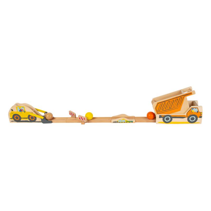 Small Foot Kugelbahn Junior Baustelle 11382 | Vielzahl an Konstruktionsm?glichkeiten | lehrt Ursache-Wirkung-Prinzipien | gut greifbare Formen von Small Foot