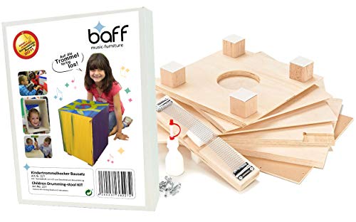 baff Musikmöbel Kindertrommelhocker Bausatz Cajon-Bausatz mit Sitzhöhe 38 cm von Small Foot