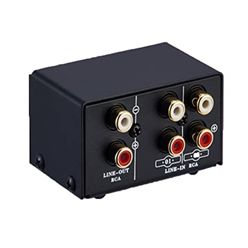 Smallterm Audio Switch 2-In-1-Ausgang oder 1-In-2-Ausgang-Signalauswahl für Audioquellen, Umschalter, Lautsprecher, Audioquelle, Umschalter, Cinch-Schnittstelle, Verlustfrei von Smallterm