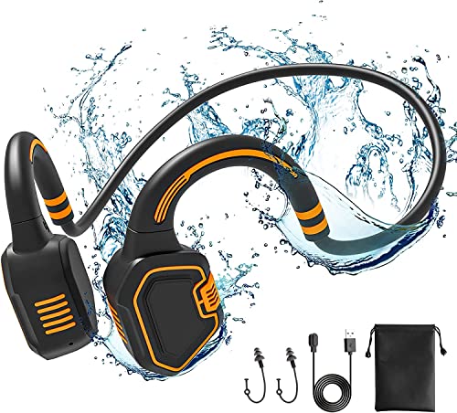 Schwimmen Kopfhörer - Ultraleicht Knochenleitung Wasserdicht Bluetooth Kopfhörer IP68 Wasserdicht Bluetooth 5.1 Open Ear Sport Wireless Headset mit MP3 Play 16G Speicher für Laufen Schwimmen Skifahren von Smalody