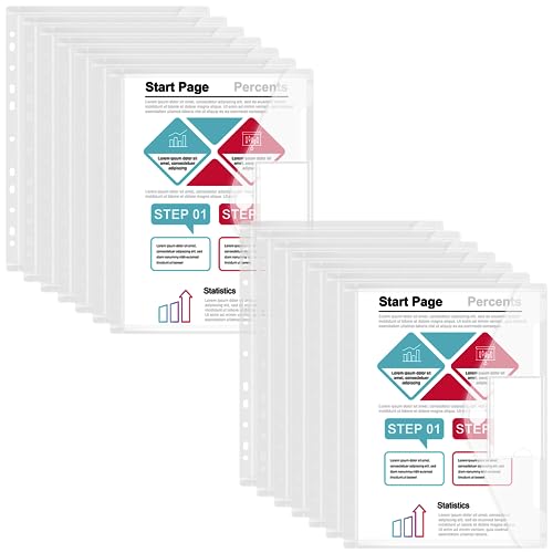 Dokumentenmappe A4 28 Stück, Dokumententasche A4 Transparente Mappen mit Klettverschluss, prospekthüllen a4,Wasserdicht Sammelmappen Dokumententasche mit Binderlöcher und Etikettentasche von Smarpau