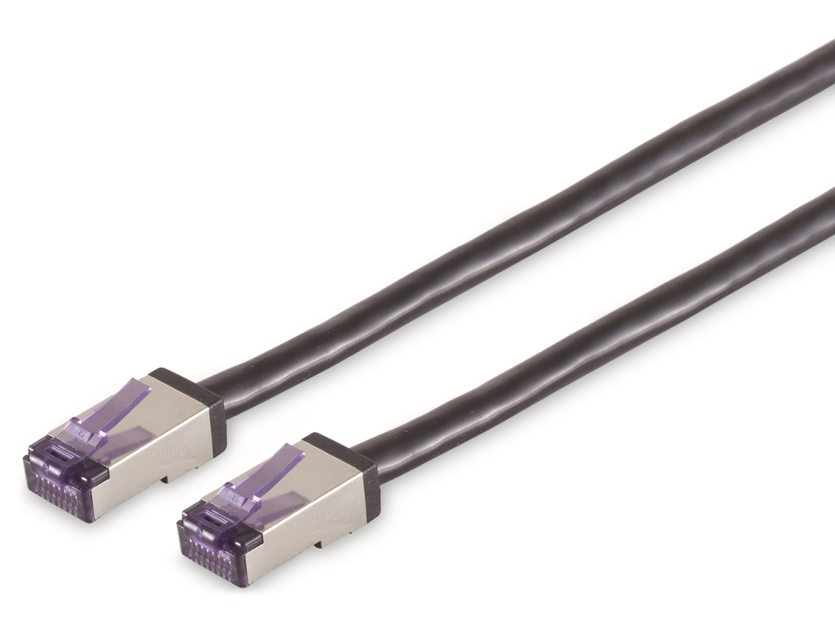 SMART-MULTIMEDIA CAT.6a Netzwerkkabel Superflex, S/FTP, schwarz, 0,15m von Smart-Multimedia