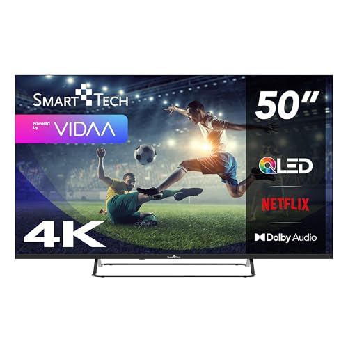 Smart Tech TV QLED 4K UHD 50 Zoll (126 cm) 50QV01V VIDAA TV- 3xHDMI - 2xUSB - HDR 10 - Dolby Audio von Smart Tech