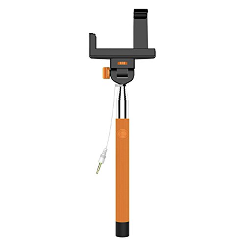 S+MART selfieMAKER Selfiestick mit Kabelauslösung orange von S+MART