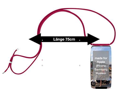 S+Mart Handy Schutzhülle + Trageband / Handy Umhängeband Huawei P20 rot von Smart