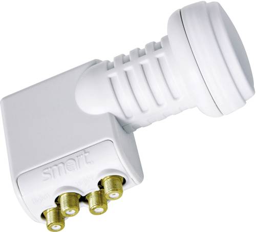 Smart Titanium Universal TQS Quad-LNB Teilnehmer-Anzahl: 4 Feedaufnahme: 40mm mit Switch Hellgrau von Smart