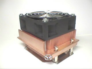 SmartCooler© SC129025C570XT - 2U Skived Fin Vollkupfer Kühlkörper für Intel P4 XEON Sockel 423 und P4 XEON NACONA Sockel 603, 604, 70x25mm thermisch geregelter SmartSpeed© Lüfter, Maße (LxBxH): 89x76x50mm, ca. 300.000 MTBF, ca. 19-35 dbA von SmartCooler