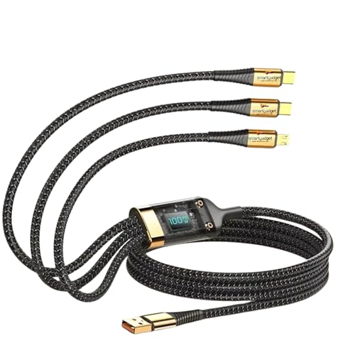 SmartGadget 3-in-1 Multi-Schnellladekabel USB Kabel mit Micro-USB Typ C Ladegerät für iPhone, Samsung Galaxy, Huawei, Honor, iPhone, Macbook, LG usw., höchste Qualität SmartGadget 3-in-1 Multi-Schnellladekabel USB Kabel mit Micro-USB Typ C Ladegerät für iPhone, Samsung Galaxy, Huawei, Honor, iPhone, Macbook, LG usw., höchste Qualität von SmartGadget