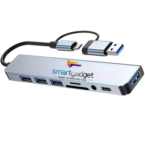 SmartGadget 8-in-1-Multiport-Adapter, USB 3.0, 2.0, 3,5-mm-Audioanschlüsse, USB Typ C Hub 3.0 mit SD/TF-Kartenleser, Anschlüsse für MacBook, Windows, iPad usw. SmartGadget 8-in-1-Multiport-Adapter, USB 3.0, 2.0, 3,5-mm-Audioanschlüsse, USB Typ C Hub 3.0 mit SD/TF-Kartenleser, Anschlüsse für MacBook, Windows, iPad usw. von SmartGadget