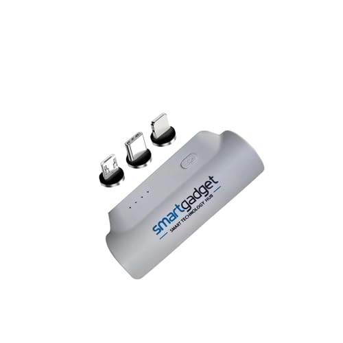 SmartGadget Powerbank, 5000 mAh, Weiß/Schwarz, 3-in-1, tragbar, mit austauschbaren Anschlüssen, externer Akku, Schnellladung, Powerbank, externer Akku für iPhone/Android usw. SmartGadget Powerbank, 5000 mAh, Weiß/Schwarz, 3-in-1, tragbar, mit austauschbaren Anschlüssen, externer Akku, Schnellladung, Powerbank, externer Akku für iPhone/Android usw. von SmartGadget