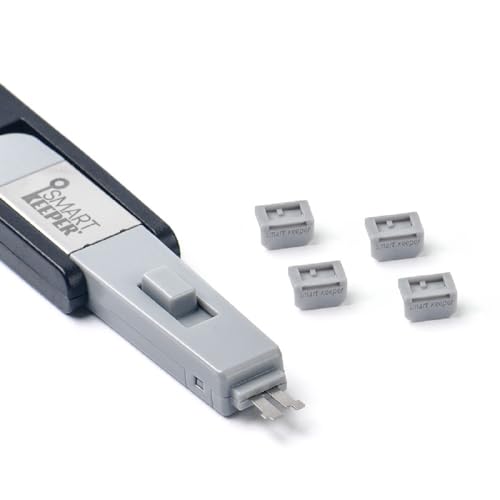 SmartKeeper ESSENTIAL / 4 x Mini Display Port Blockers + Key / Grau von SmartKeeper