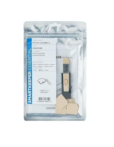 SmartKeeper ESSENTIAL / 4 x SD Port Blockers + Key / Beige von SmartKeeper