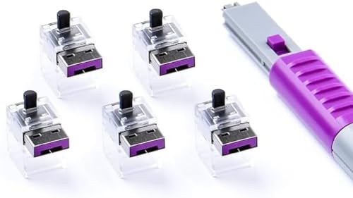 SmartKeeper ESSENTIAL / 5 x LAN Cable Locks mit 1 x Lock Key Basic / Lila von SmartKeeper